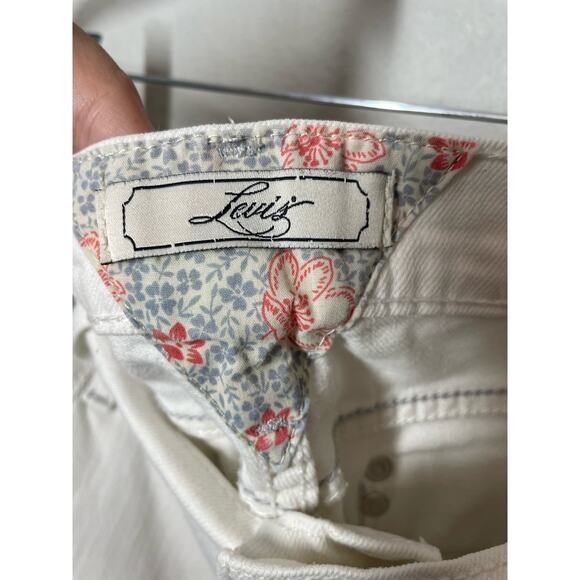 Levi's Womens Capri Pants 14 White Jeans Classic Minimalist - Picture 3 of 5